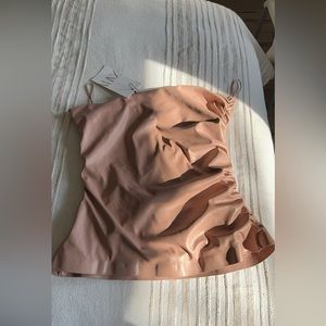 leather tube top ZARA